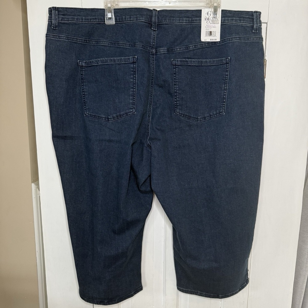 NEW Gloria Vanderbilt 24W Amanda Split Capri Stretch Jeans Slimming Pants NWT - Picture 5 of 8